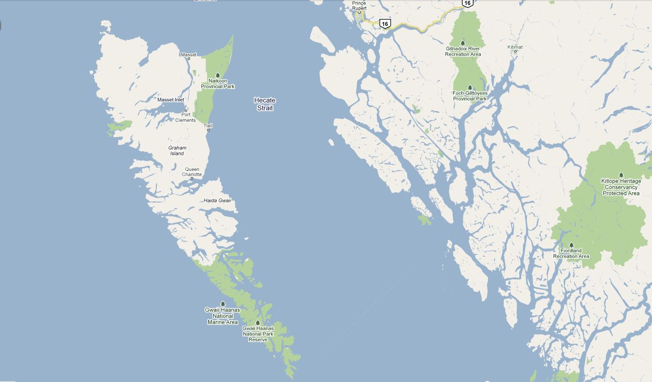 Carte 6, étapes Harrier harbour, Huston inlet, Hotsring island, Talunkwan island, Queen Charlotte city, Porcher harbour, Prince Rupert RE_09_colbrit_carte_16.jpg